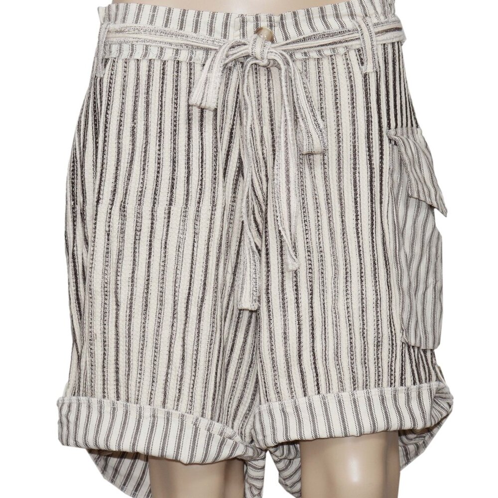 Free People Fp One Harrison Striped Shorts Printed Ivory Combo S - Picture 4 of 7